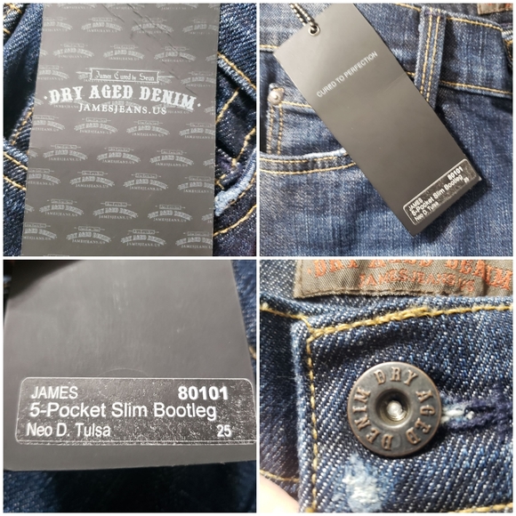 James Jeans Sz 25 NWT Dry Aged Slim Bootleg Jeans - Picture 15 of 15